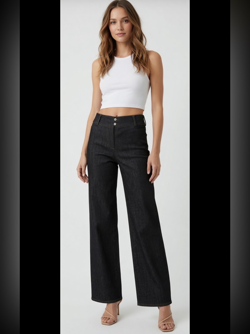 Dolce & Gabbana Black Silk Wide Leg Jeans IT40 US4 $860